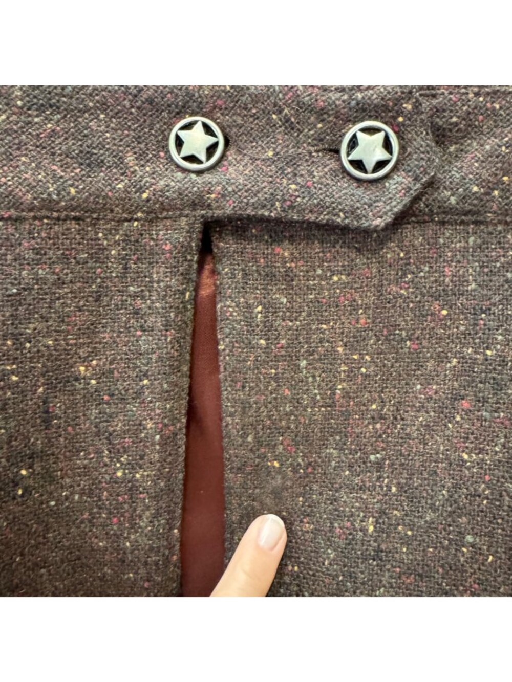 Vintage 90s Desert West Brown Wool Women's M Tweed Blazer Southwestern Boutique - Picture 12 of 16